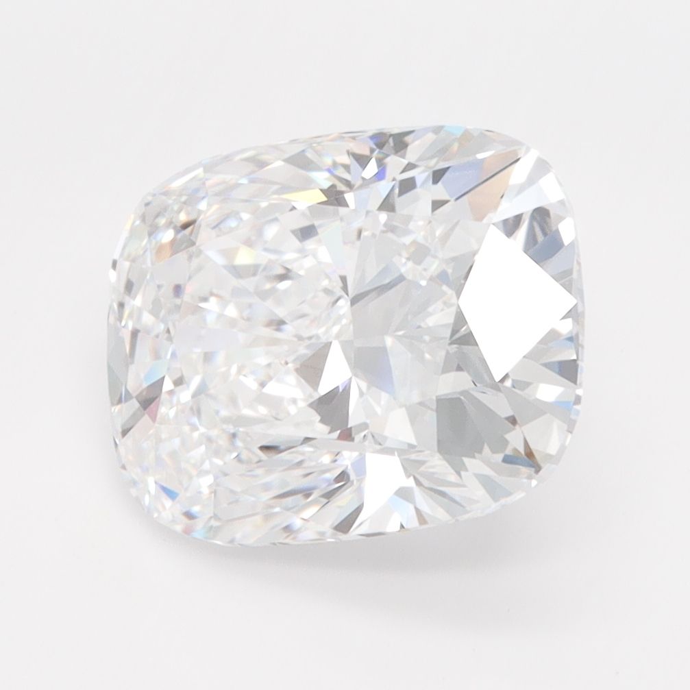 3.66-carat cushion diamond with D color, null cut, and VVS1 clarity.