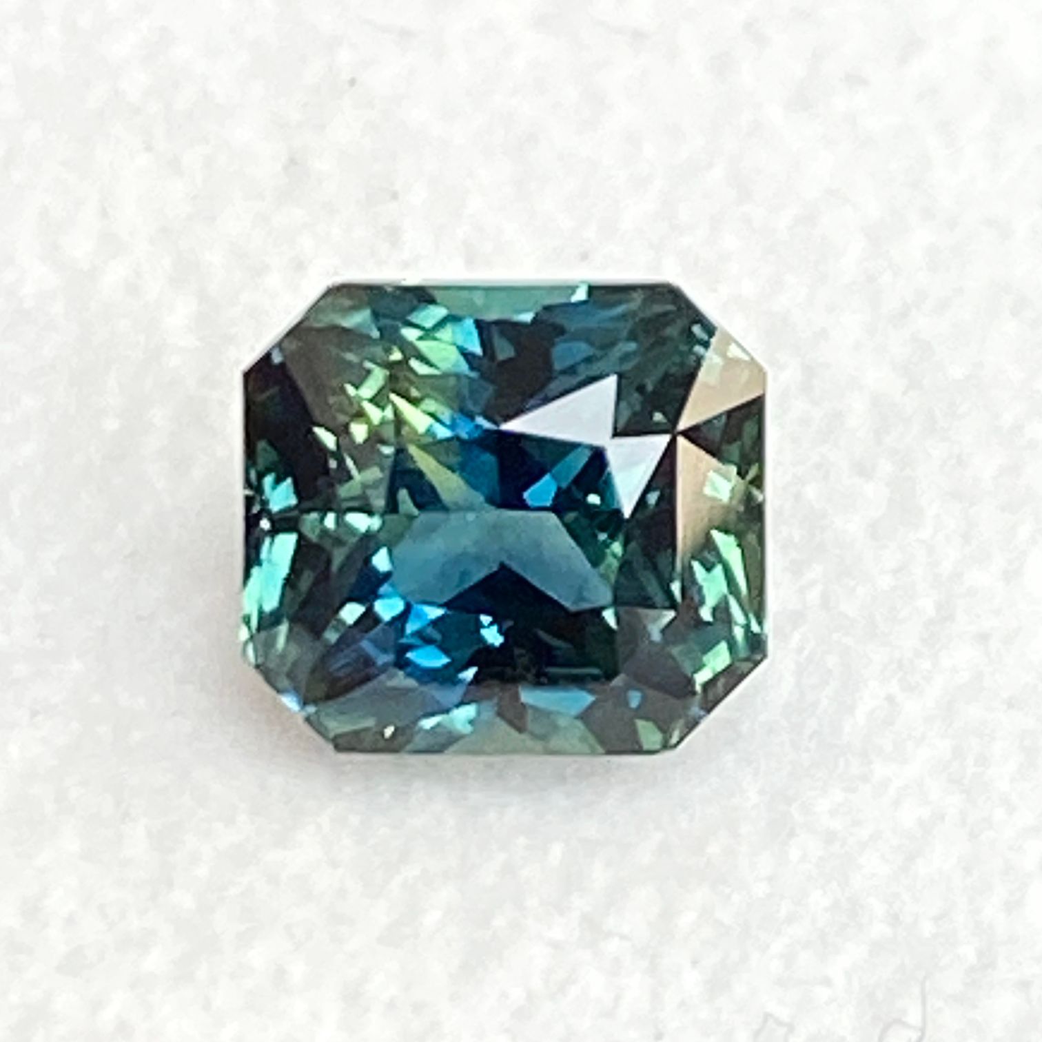 SAPPHIRE FACETED 2.09ct GREEN Blue Green EC MADAGASCAR HEATED