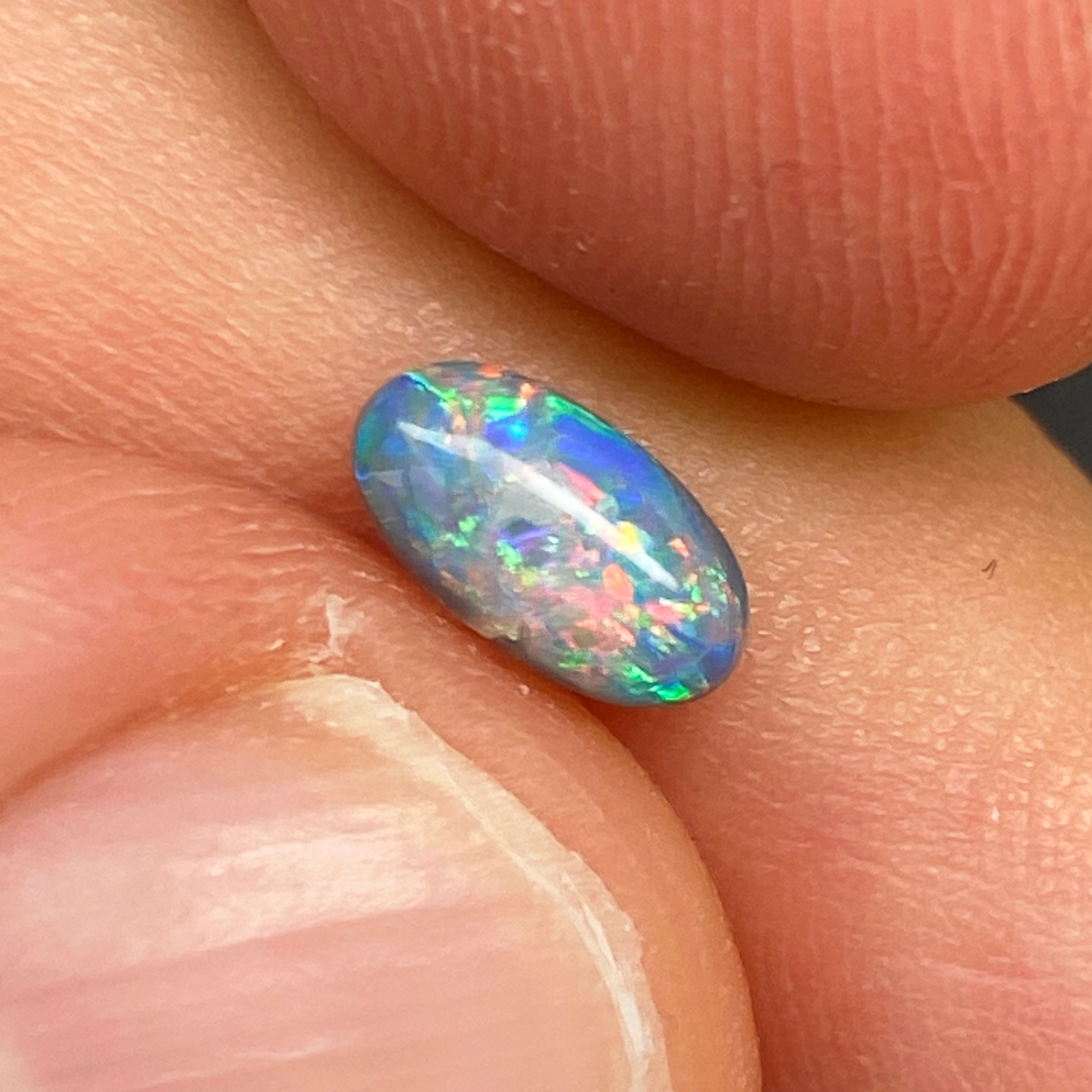 OPAL FACETED 0.85ct GRAY Grey EC AUSTRALIA NONE
