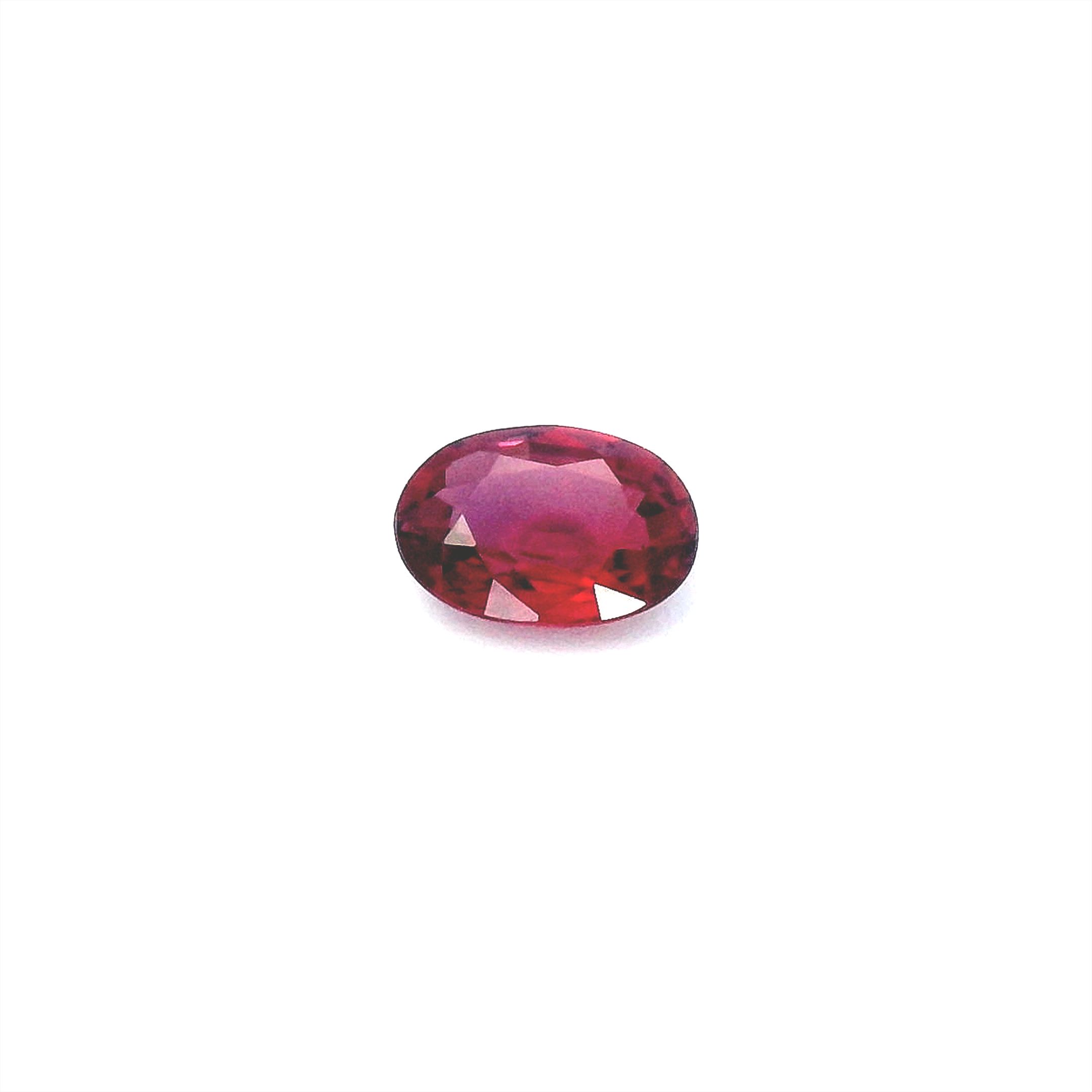 0.5 ct Oval ruby
