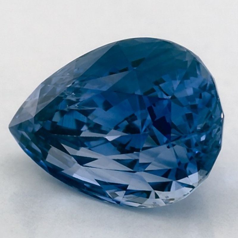 Szafir 3,00 ct, niebieski, szlif gruszka
