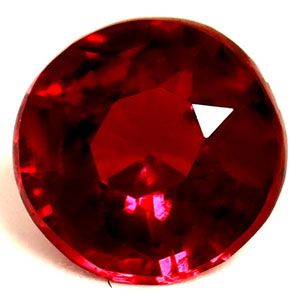 RUBY Round 0.54ct RED EC FACETED