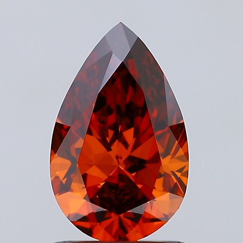 1.02 CT Fancy Vivid Brownish Orange PEAR