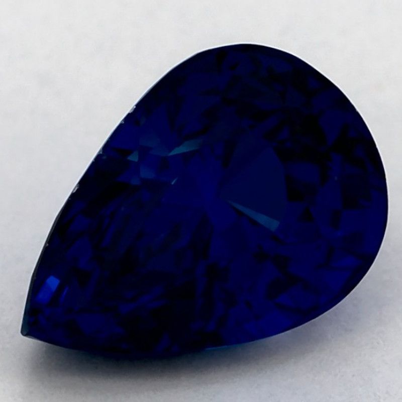 Szafir 2,37 ct, niebieski, szlif gruszka