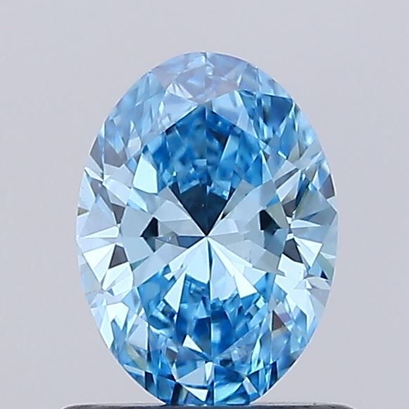 0.68 CT Fancy Vivid Blue OVAL