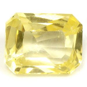 Szafir 1,20 ct, żółty, szlif szmaragdowy