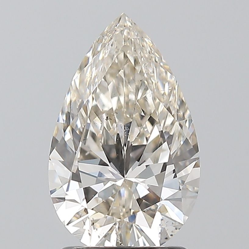 1.5-carat pear diamond with K color, null cut, and SI2 clarity.