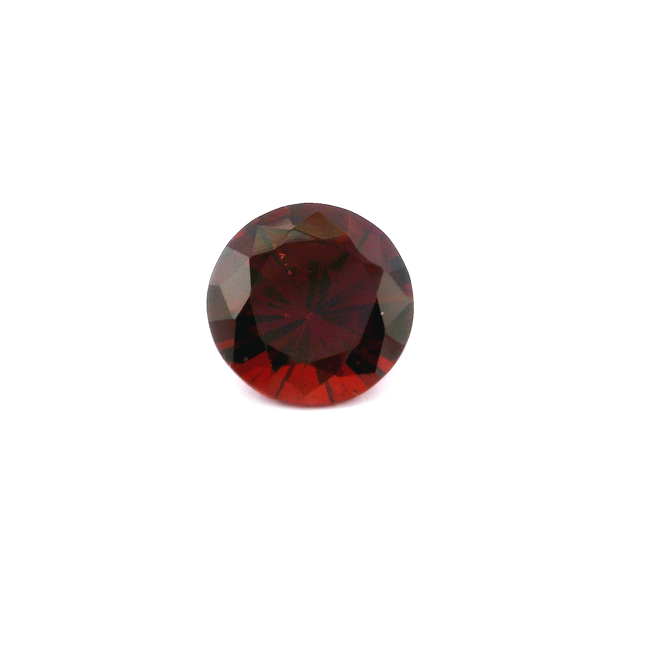 Granat 4,14 ct, czerwony, szlif okrągły