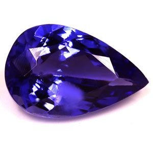 Tanzanit 2,09 ct, niebieski, szlif gruszka