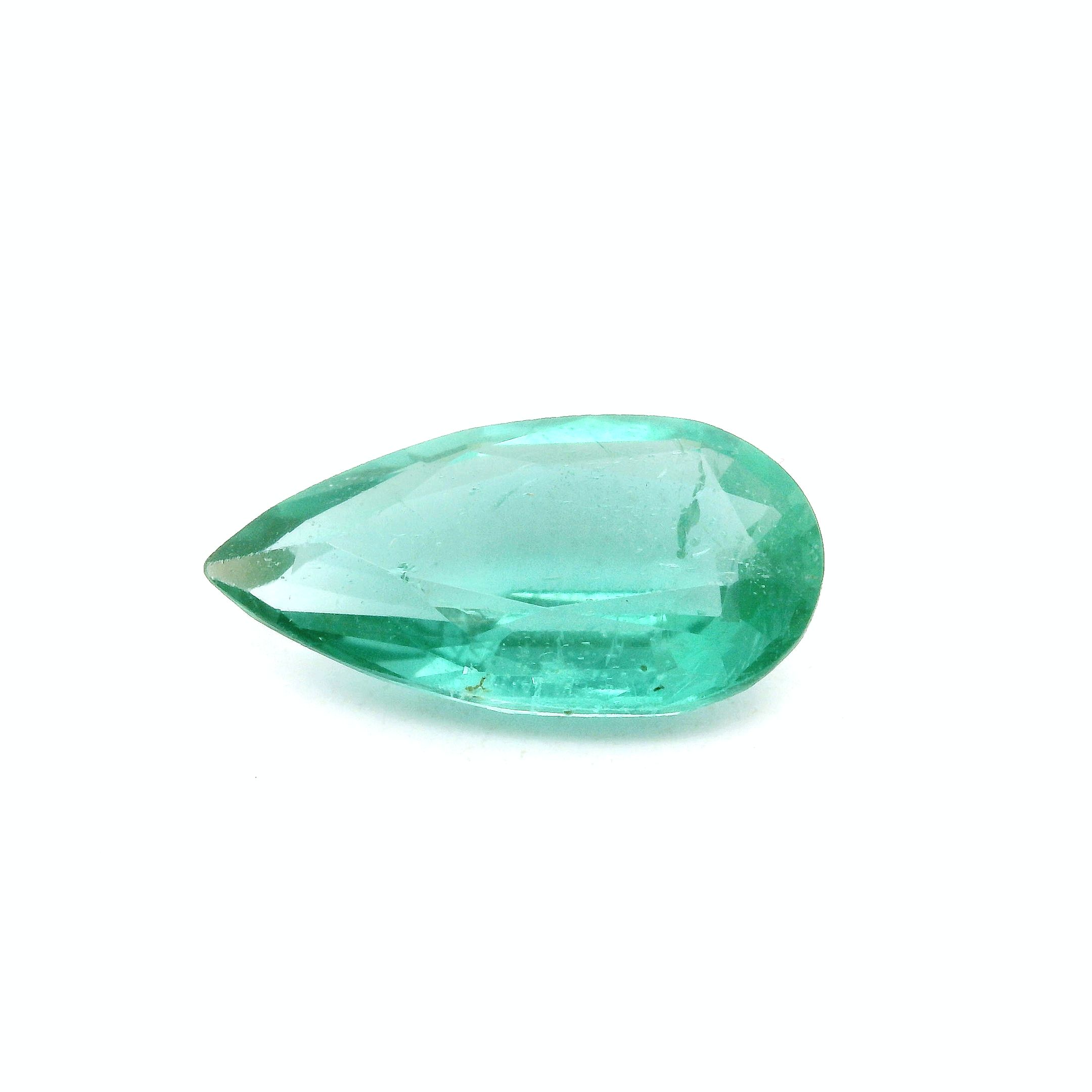 3.34 ct Pear Emerald