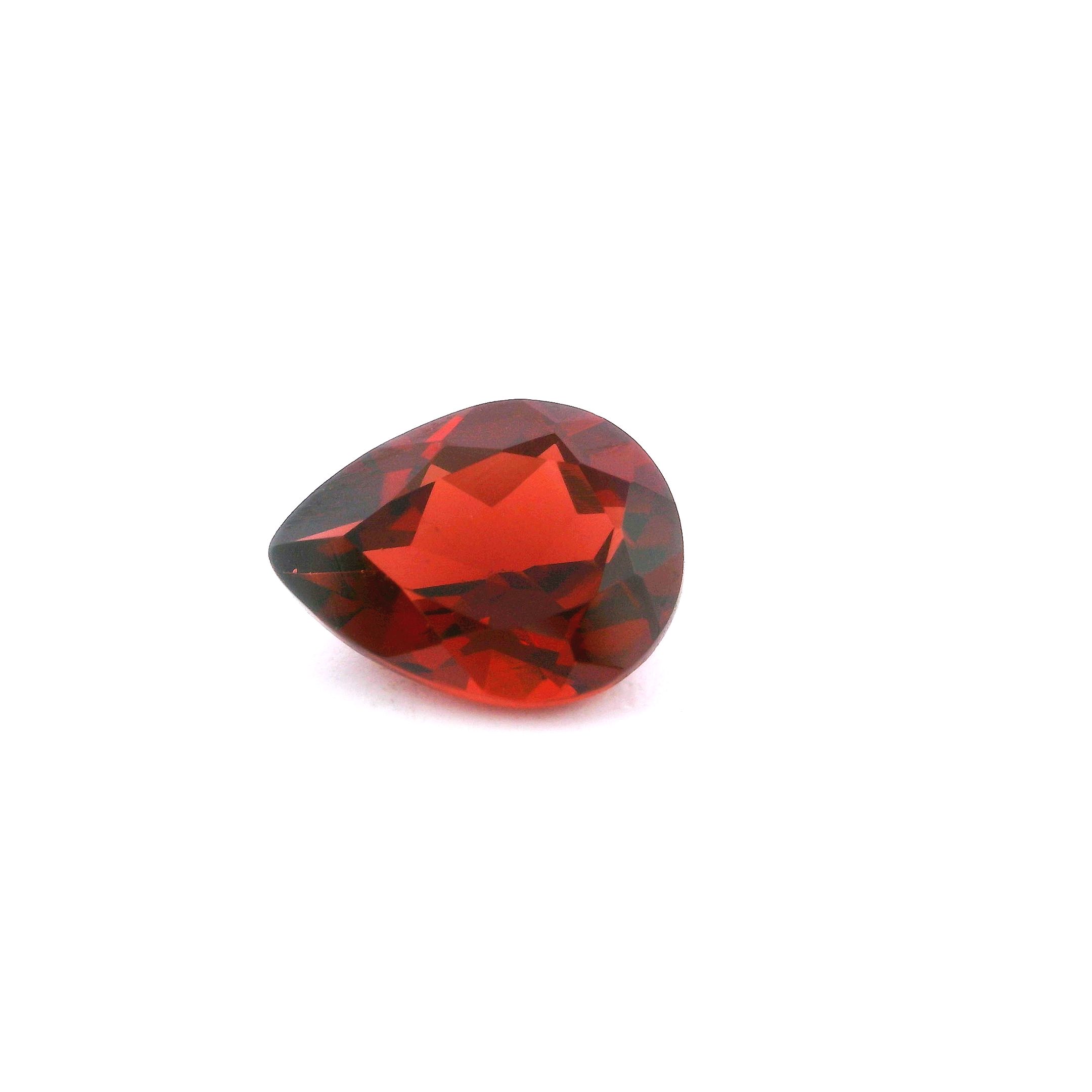 Granat 2,03 ct, czerwony, szlif gruszka