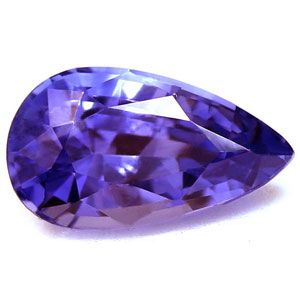 Szafir 1,21 ct, niebieski, szlif gruszka