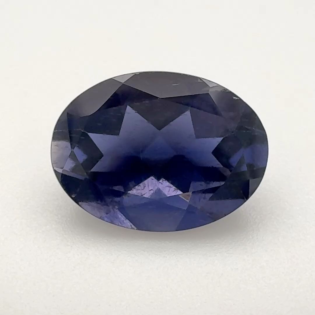 Iolit 3,36 ct, niebieski, szlif owalny