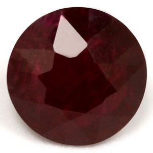Rubin 1,11 ct, czerwony, szlif okrągły