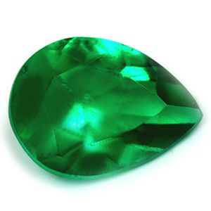 Szmaragd 1,08 ct, zielony, szlif gruszka