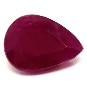 Rubin 2,06 ct, czerwony, szlif gruszka