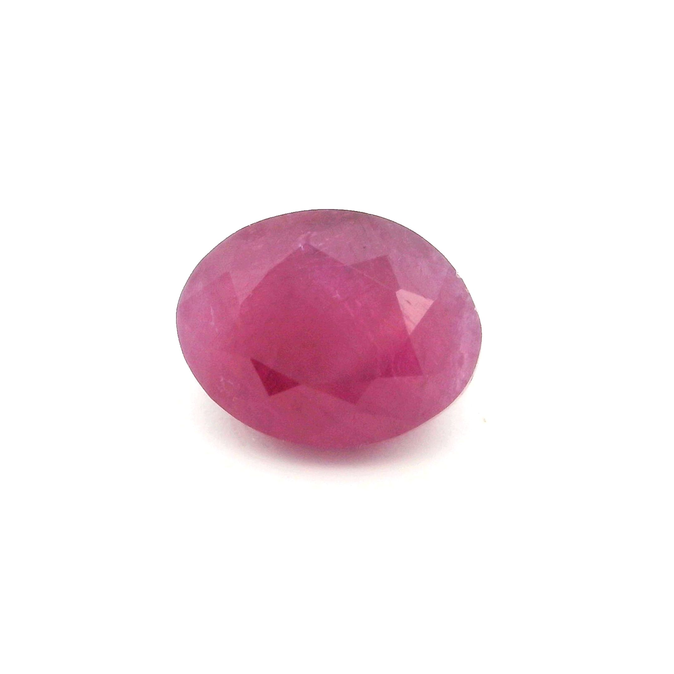 Rubin 2,71 ct, czerwony, szlif owalny