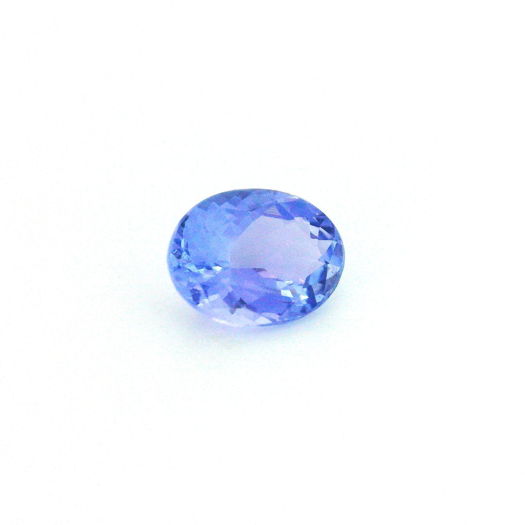 Tanzanit 1,56 ct, niebieski, szlif owalny