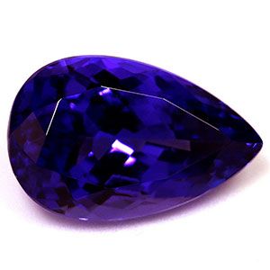 Tanzanit 3,60 ct, niebieski, szlif gruszka