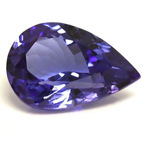 Tanzanit 3,08 ct, niebieski, szlif gruszka
