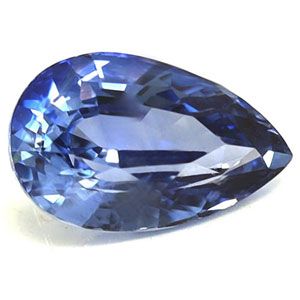 Szafir 1,45 ct, niebieski, szlif gruszka