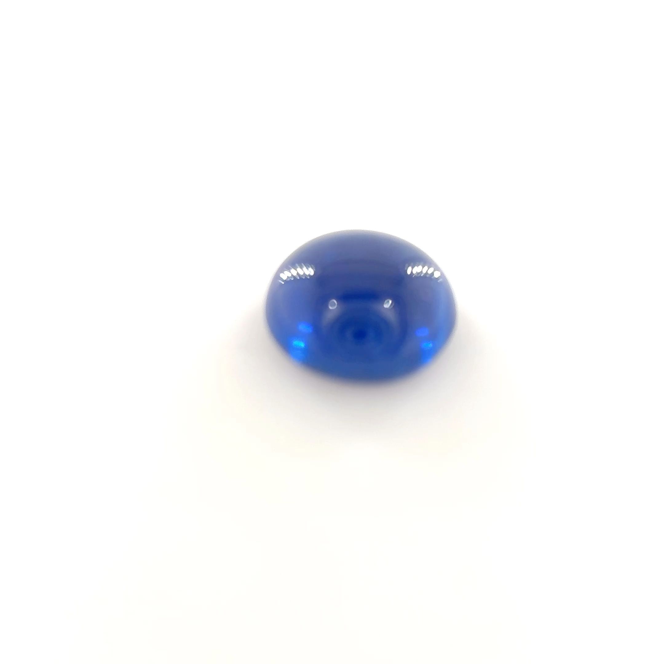 Szafir 1,08 ct, niebieski, kaboszon