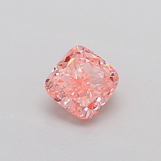 0.31 CT Fancy Intense Orangey Pink CUSHION BRILLIANT