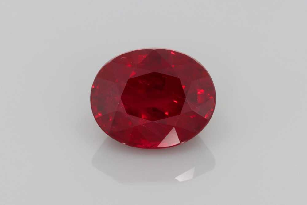 2.57 Carat Vivid Red Oval Ruby