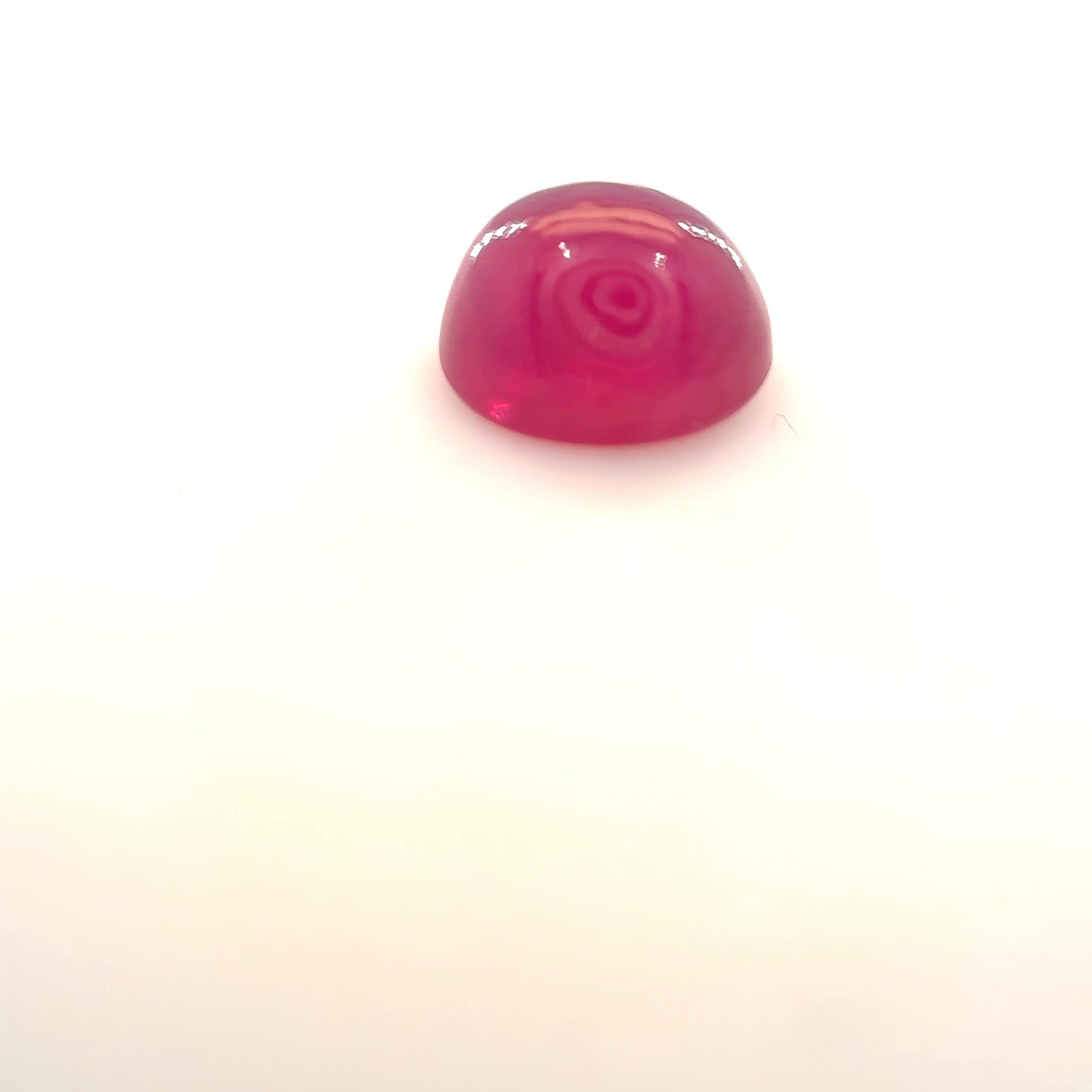 Rubin 1,32 ct, czerwony, kaboszon