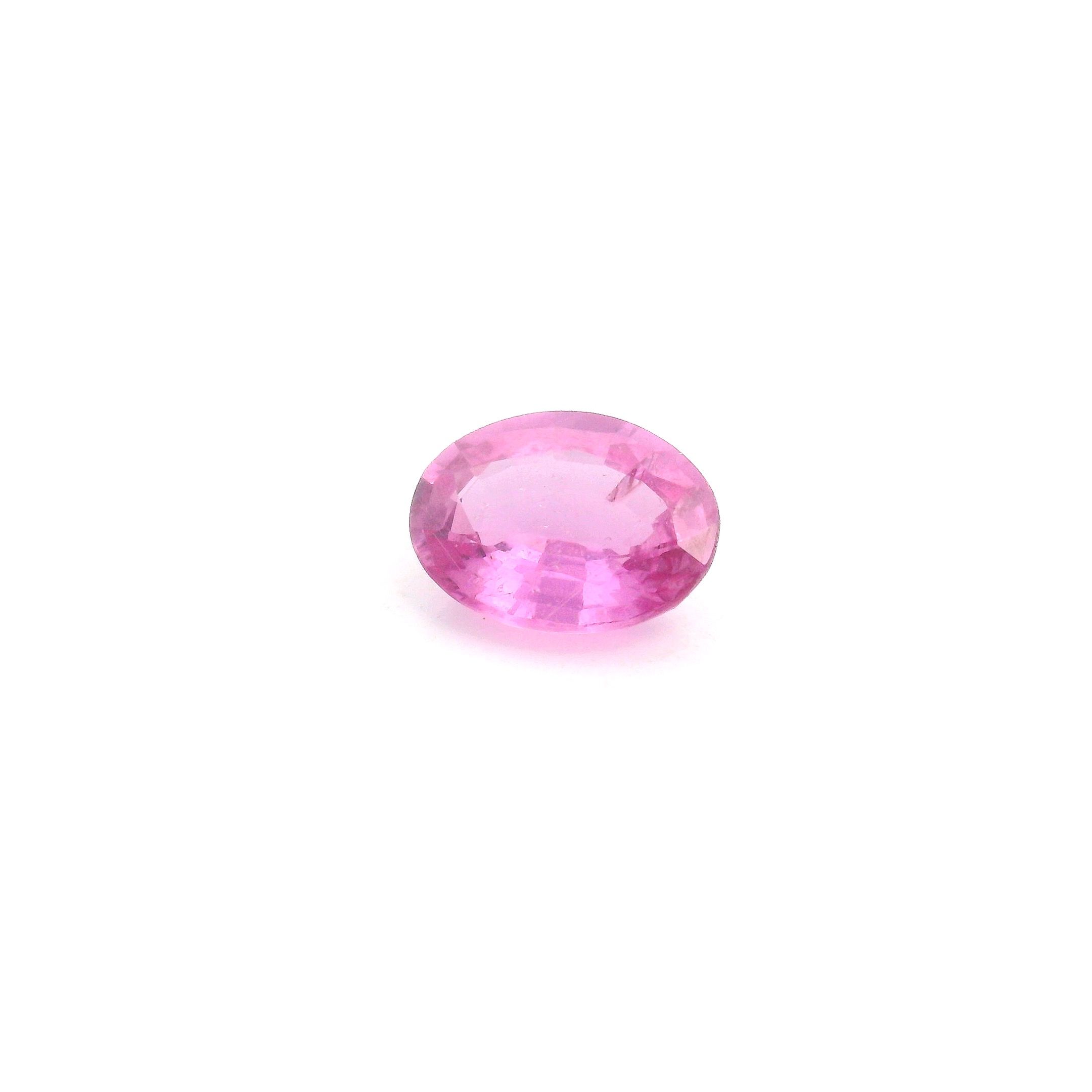 Szafir 1,31 ct, różowy, szlif owalny