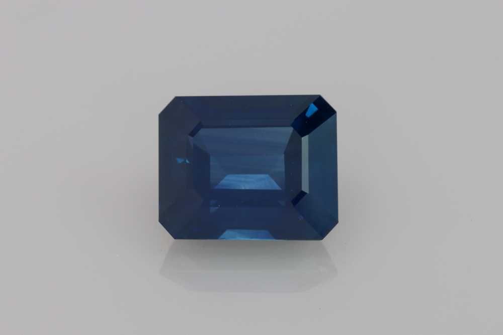 Szafir 5,29 ct, niebieski, szlif szmaragdowy