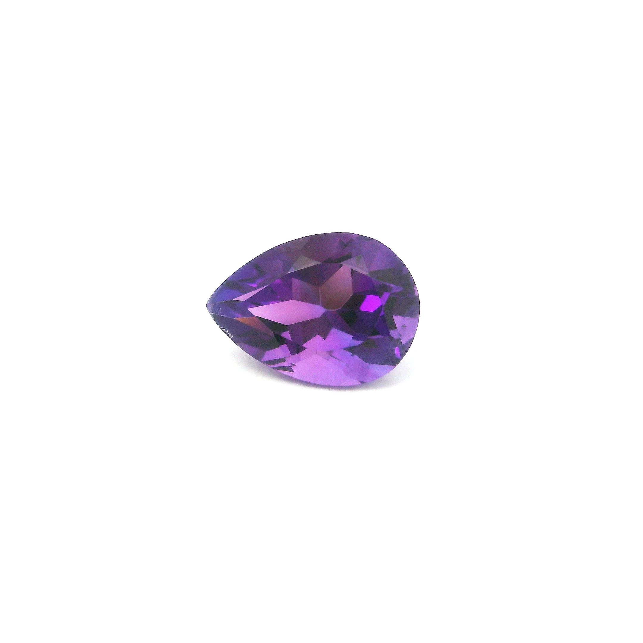 Ametyst 1,97 ct, purpurowy, szlif gruszka