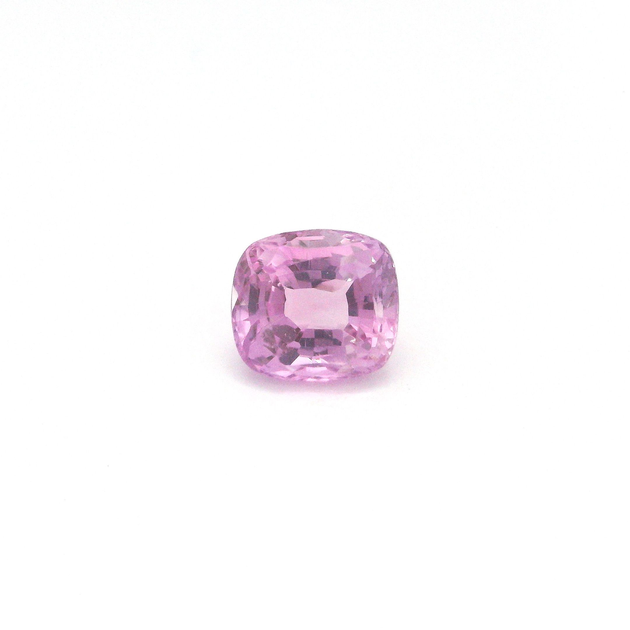 Szafir 1,82 ct, różowy, szlif cushion