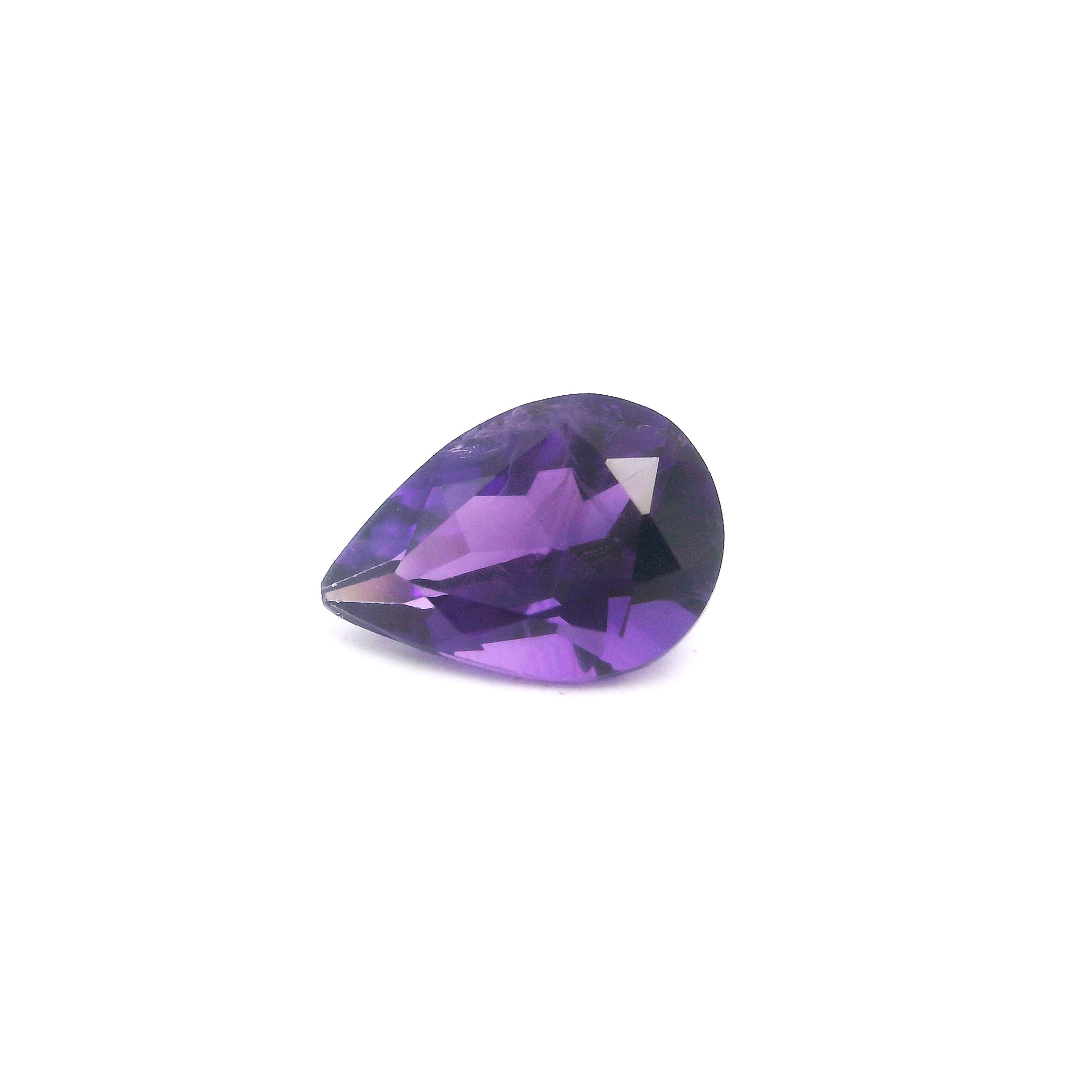 Ametyst 1,66 ct, purpurowy, szlif gruszka