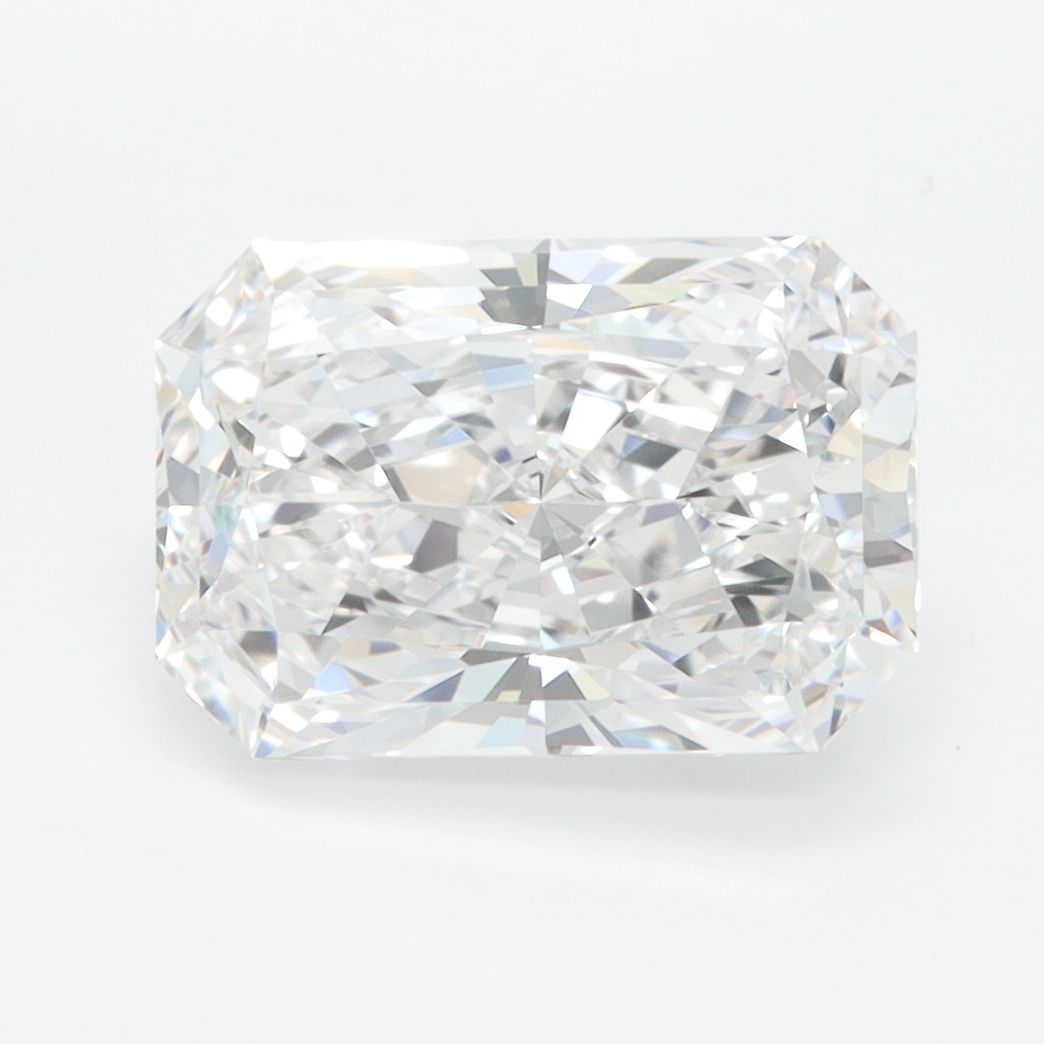 3.03-carat radiant diamond with D color, null cut, and VVS1 clarity.