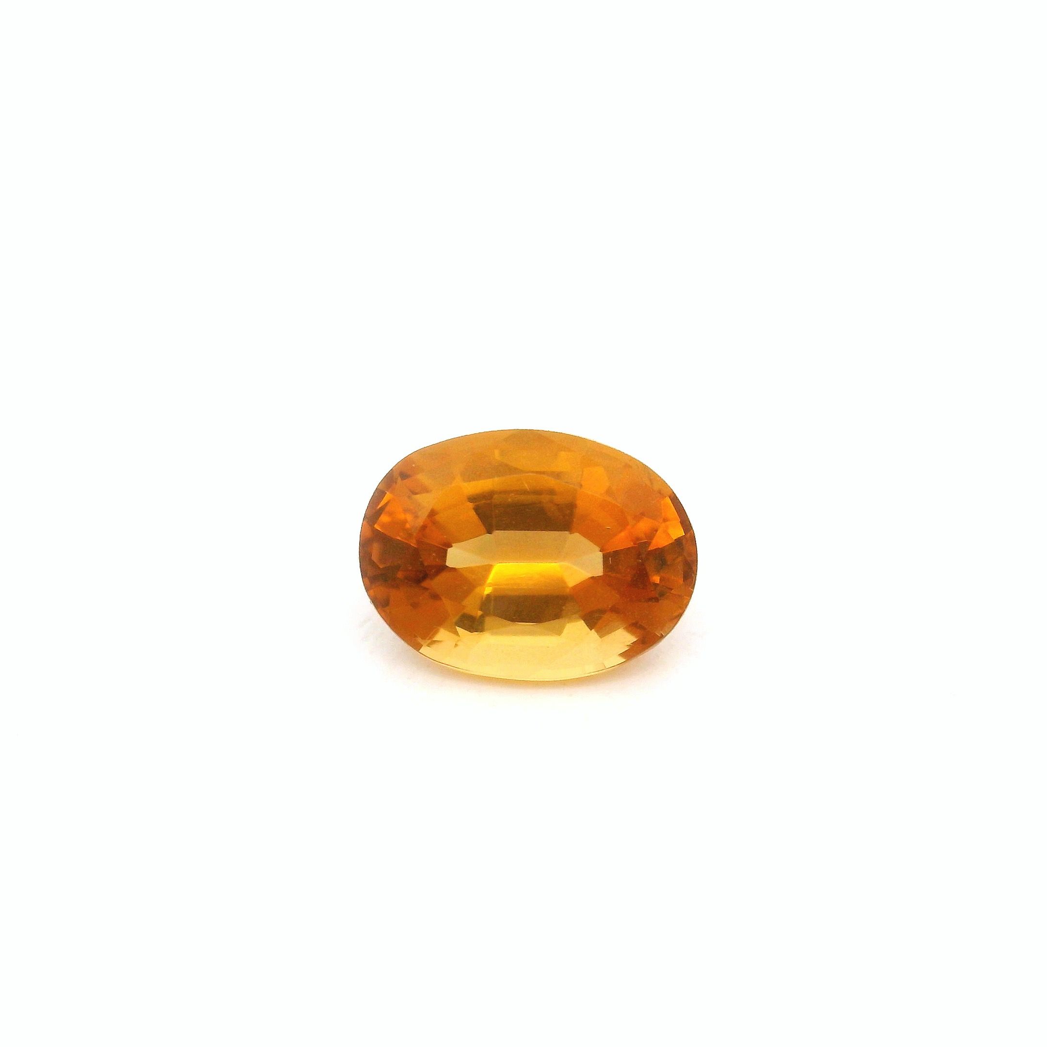 Turmalin 1,35 ct, pomarańczowy, szlif owalny