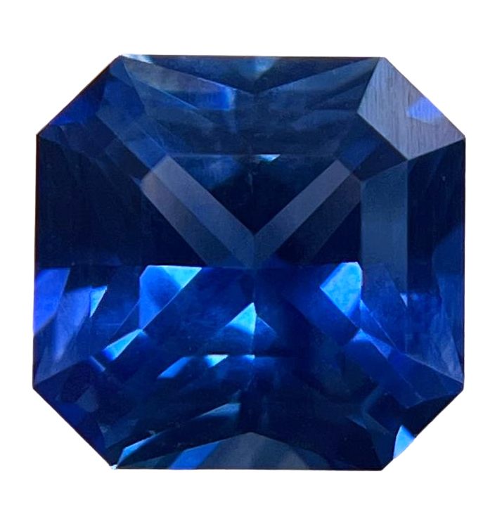 Szafir 2,46 ct, niebieski, szlif radiant