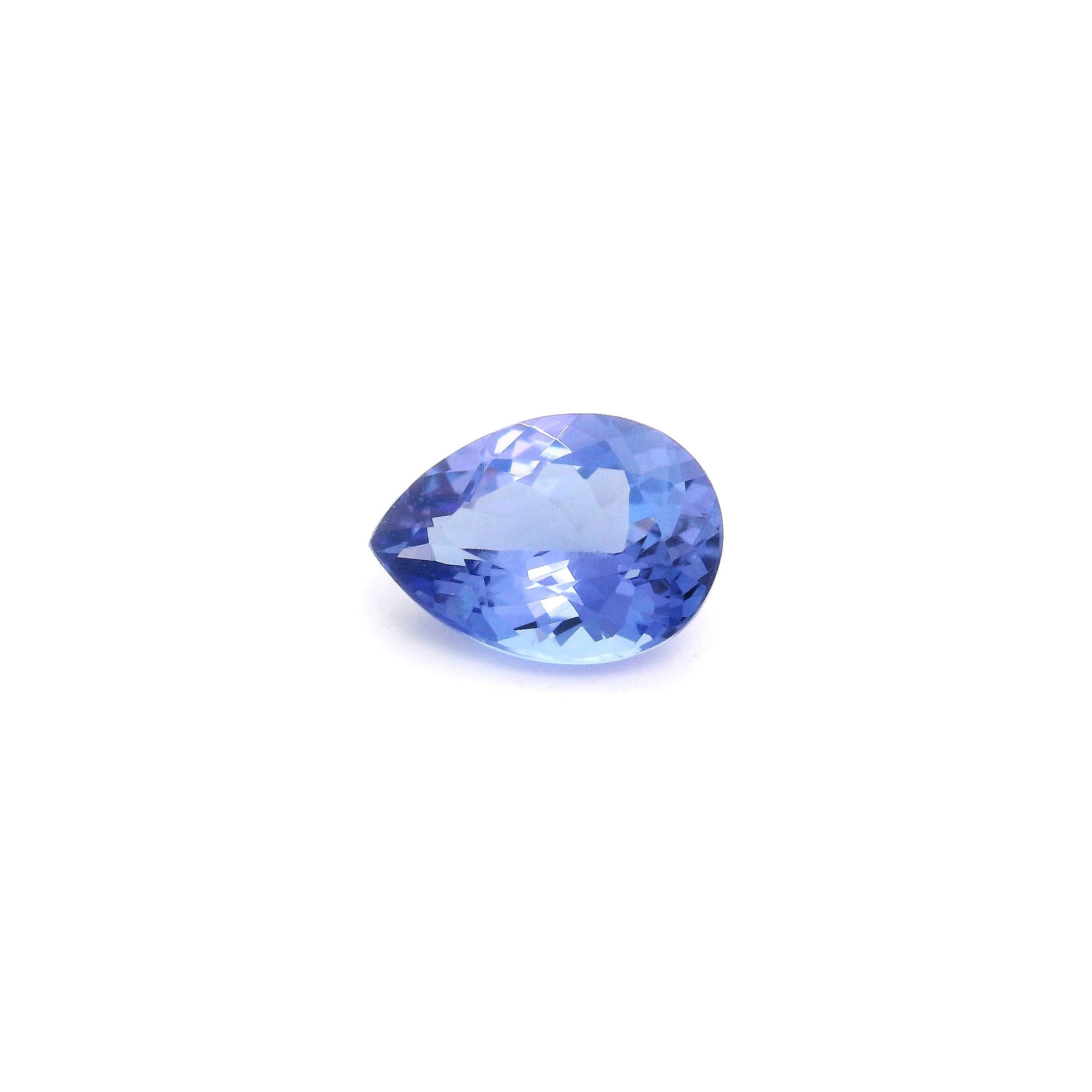 Tanzanit 1,08 ct, niebieski, szlif gruszka