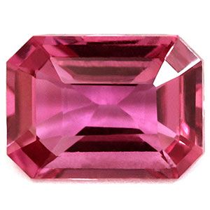 Szafir 1,11 ct, różowy, szlif szmaragdowy