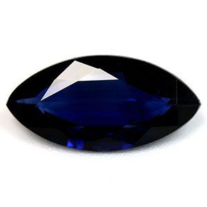 Szafir 1,51 ct, niebieski, szlif markiza