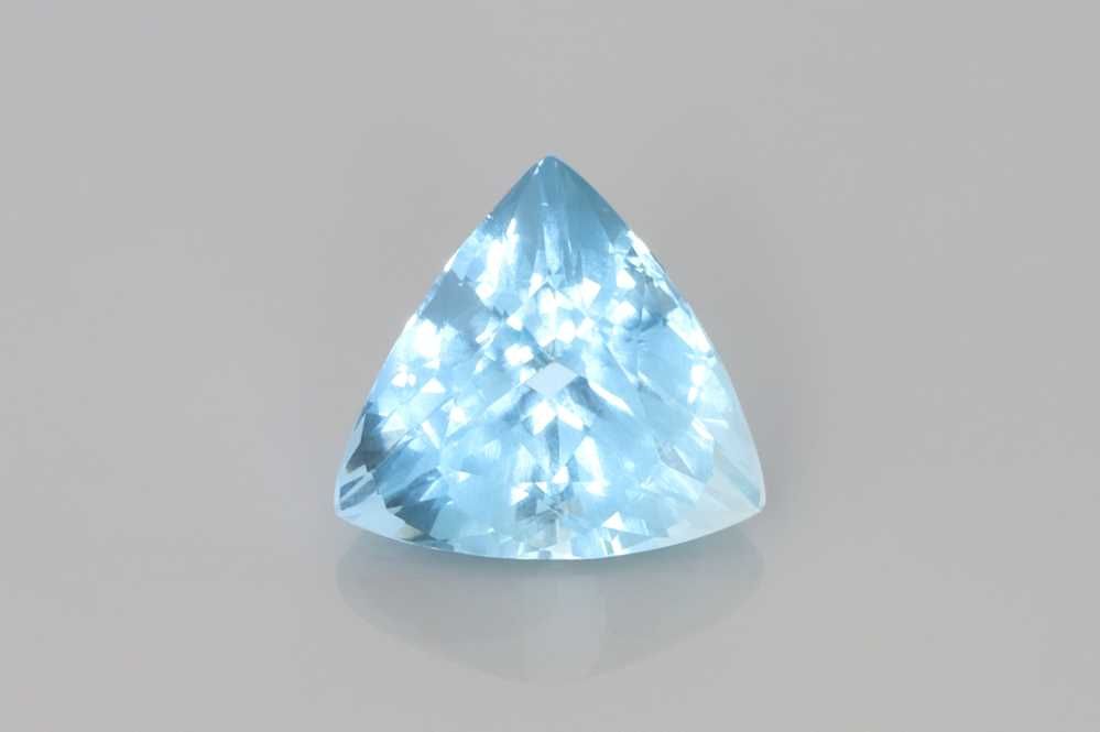 Akwamaryn 2,92 ct, niebieski, szlif trilliant