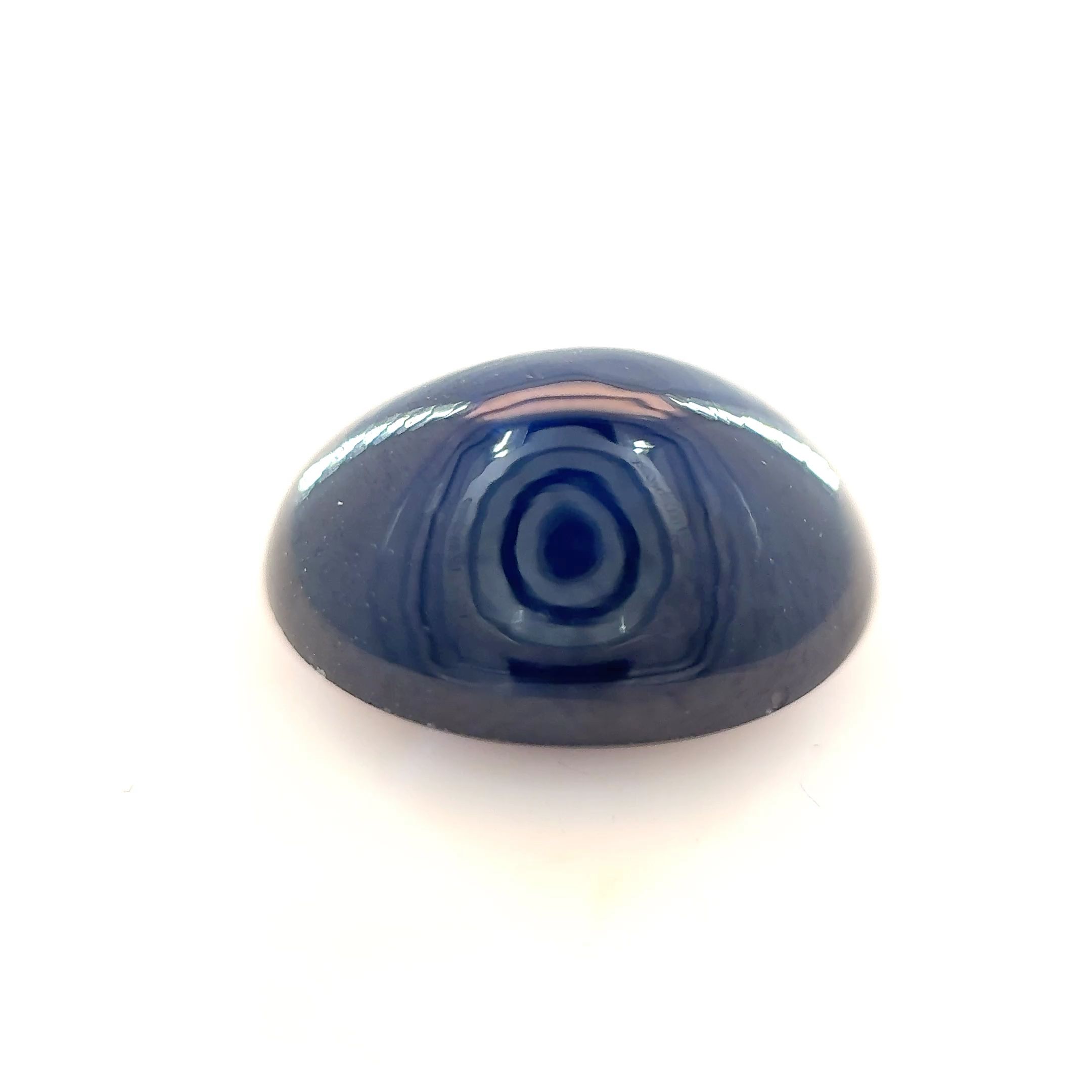Szafir 7,04 ct, niebieski, kaboszon