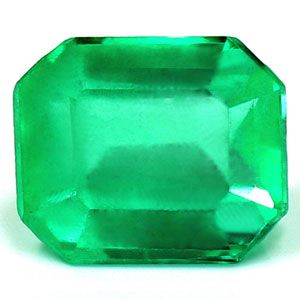 Szmaragd 1,58 ct, zielony, szlif szmaragdowy