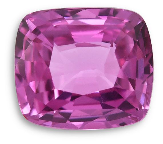 Szafir 2,07 ct, różowy, szlif cushion