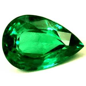 Szmaragd 1,61 ct, zielony, szlif gruszka