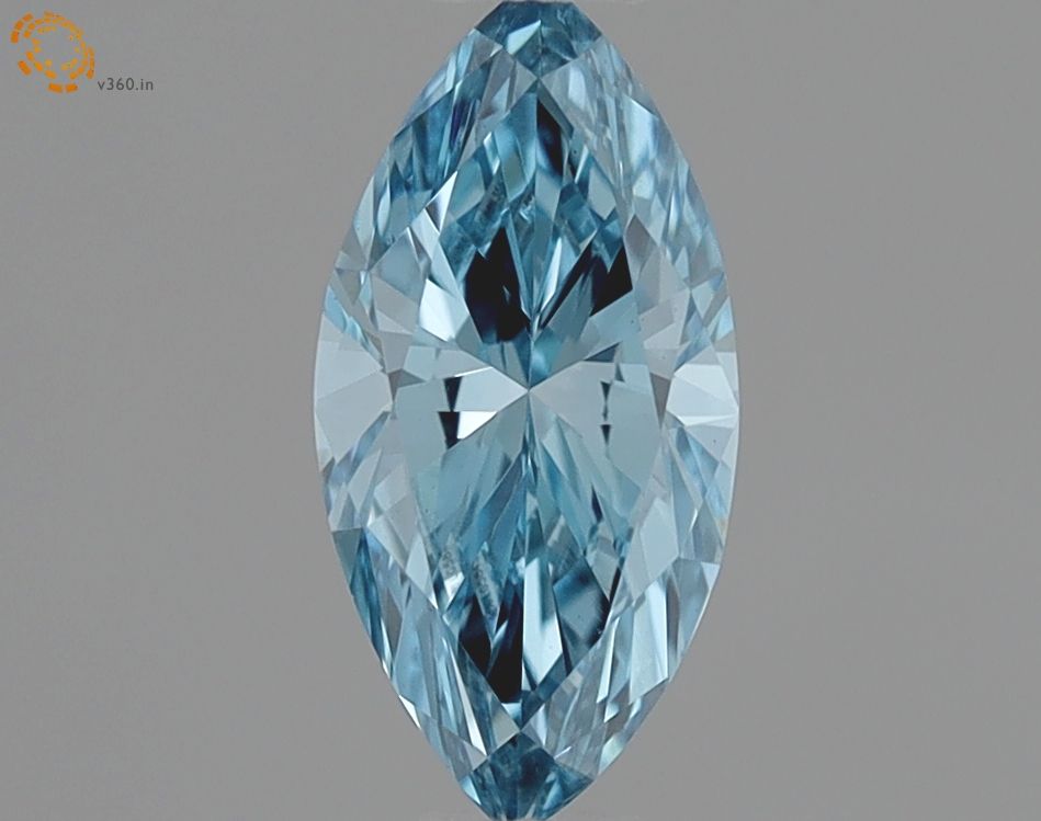 0.36 CT Fancy Vivid Blue MARQUISE