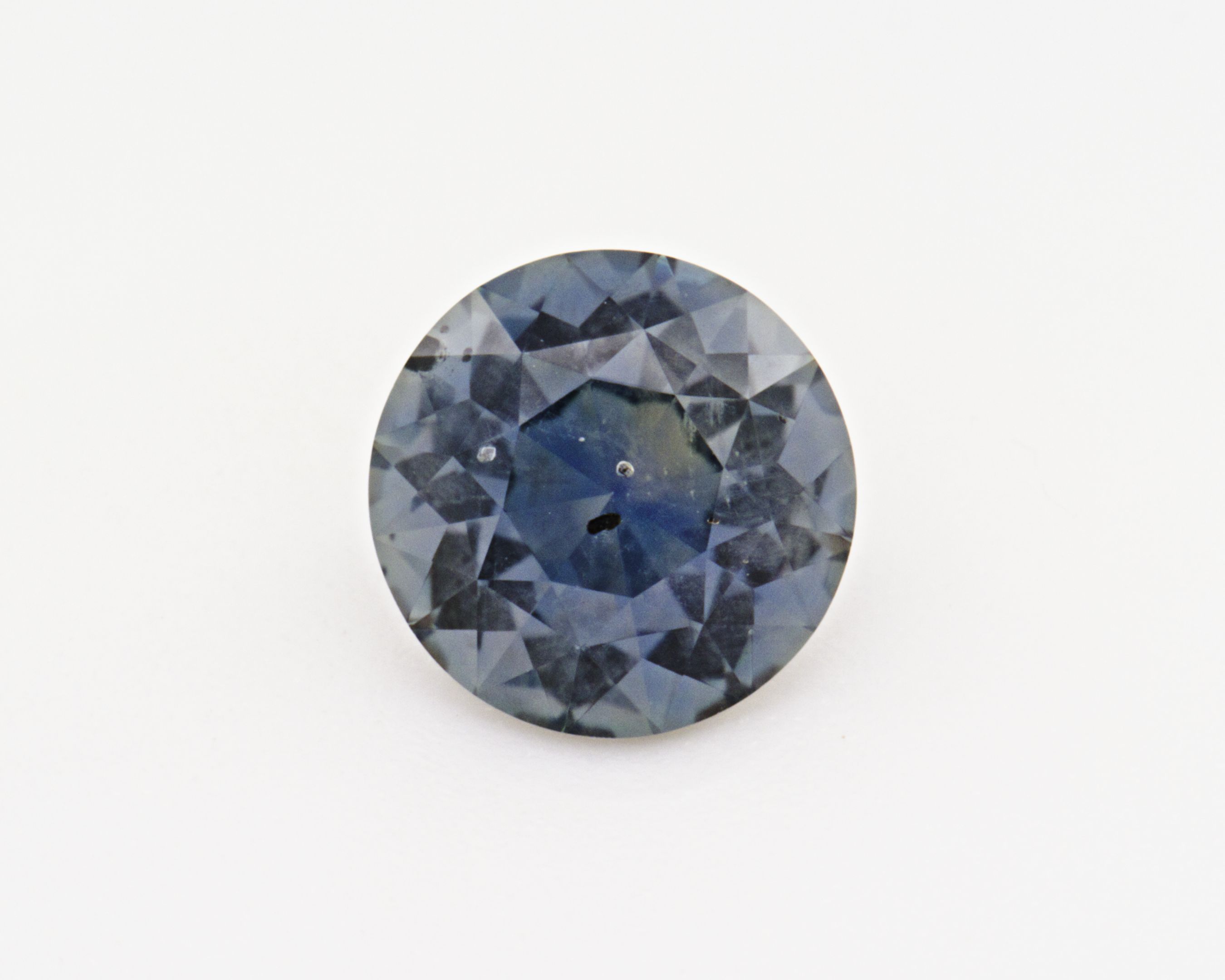 Szafir 1,03 ct, morski, szlif okrągły