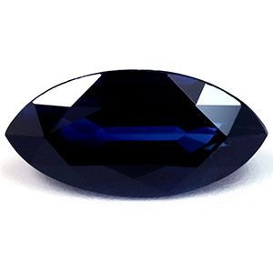 Szafir 2,24 ct, niebieski, szlif markiza