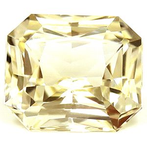 Szafir 1,01 ct, żółty, szlif szmaragdowy