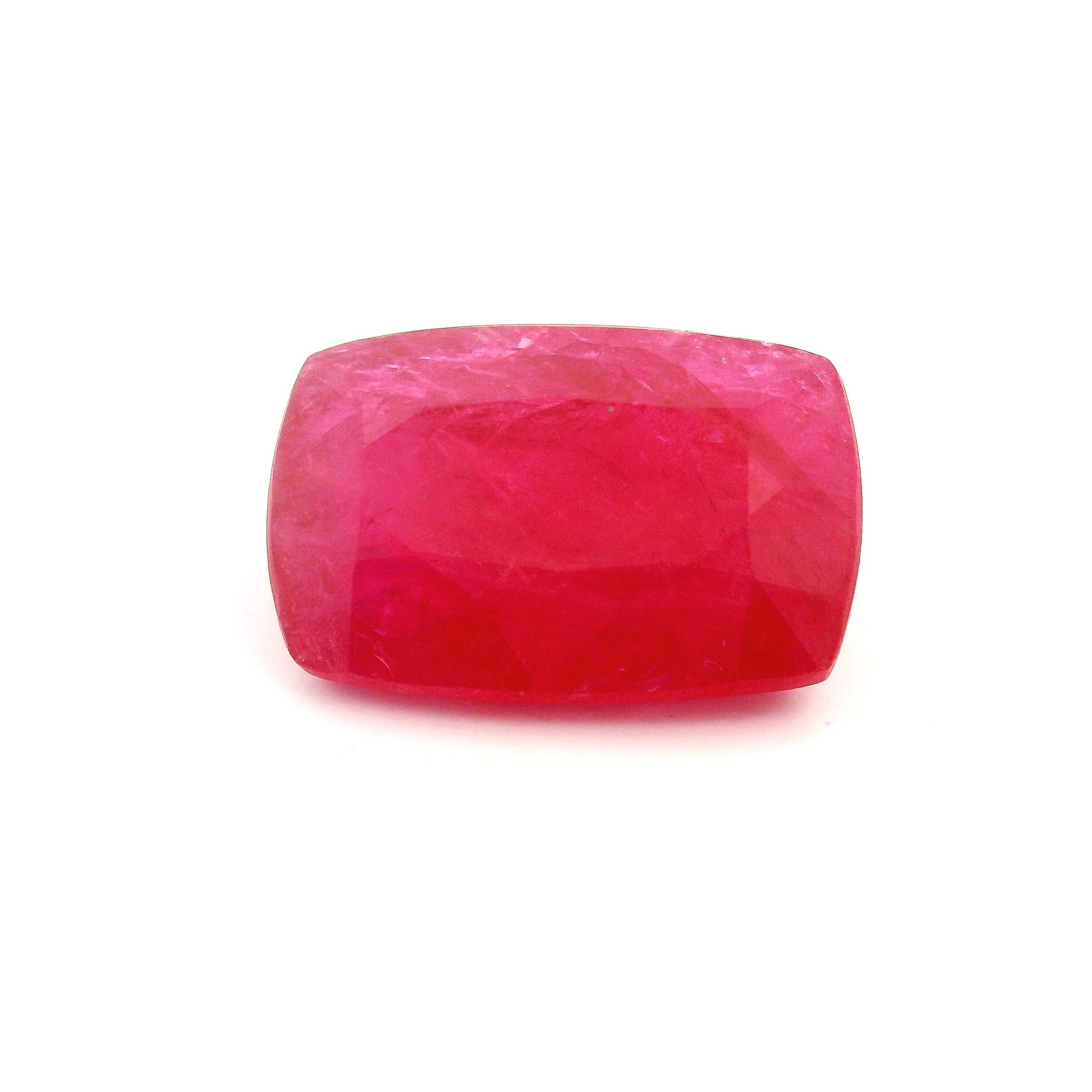 Rubin 7,04 ct, czerwony, szlif cushion